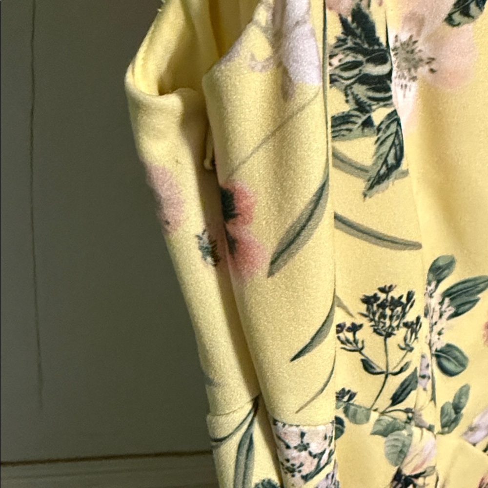 Calvin Klein Yellow Floral Midi Dress - Picture 4 of 4